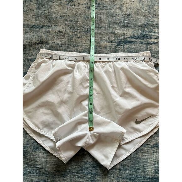 Nike White Embossed Print Brief Lined Athletic Running Shorts Women's Small - Picture 6 of 8